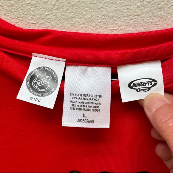 NWT Women’s Concepts Sports Chicago Blackhawks NHL Lightweight T-Shirt Size L - Picture 4 of 8